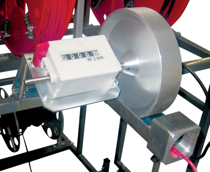 CABLE EQUIPEMENTS - Längenmesser M35-D GERIFFELTES Synthetikrad für unsere Lagersysteme BOBI