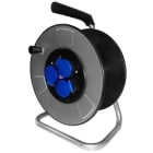 CABLE EQUIPEMENTS - Kabelaufroller mit Kurbel EM050P mit 3 Steckdosen 2P+T16A/230V mit Abdeckungen