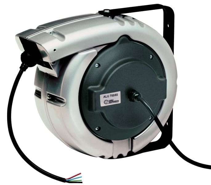 CABLE EQUIPEMENTS - Autom. Kabelaufroller PC65 - 09+2m 7x1,5² HO5VV-F - IP65 - Einsch. Arretierung