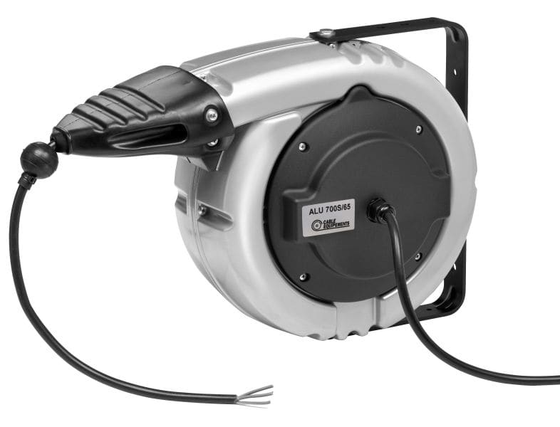 CABLE EQUIPEMENTS - Autom. Kabelaufroller PL65 - 16+2m 7x1² HO5VV-F - IP65 - Einschaltb. Arretierung