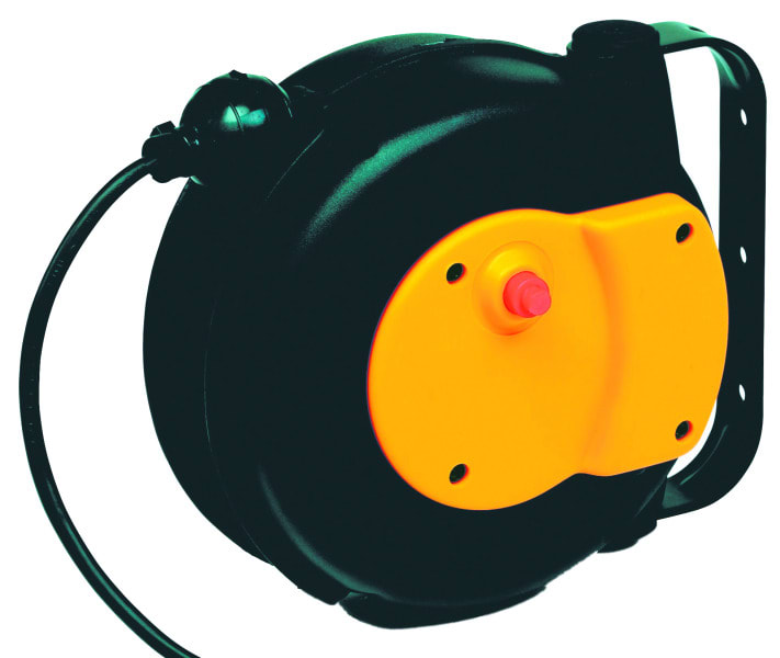 CABLE EQUIPEMENTS - P102 :Kabelaufwickler mit Aufrollautomatik PLT 100- 7+1m 2x1² HO5VV-F - IP42