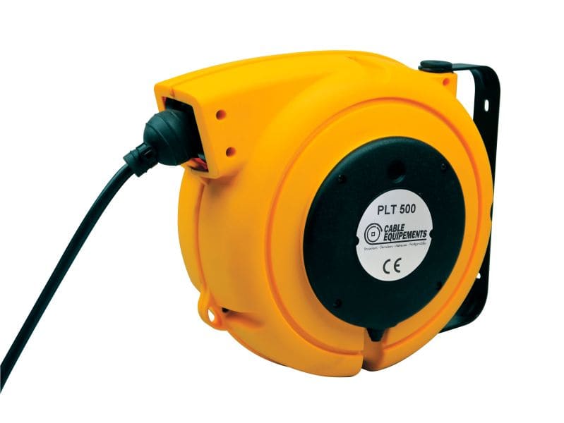 CABLE EQUIPEMENTS - P503 : Kabelaufwickler mit Aufrollautomatik PLT 500-12+1m 2x1² HO7RN-F - IP42