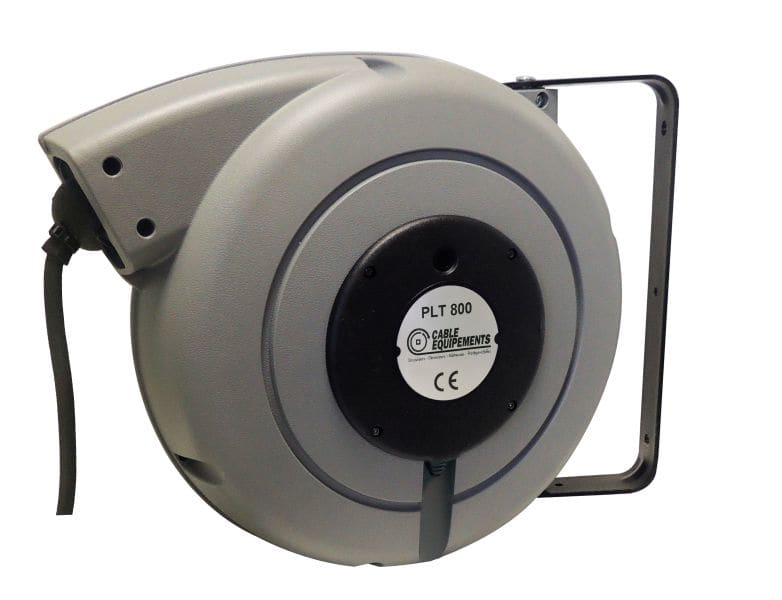 CABLE EQUIPEMENTS - P802 : Kabelaufwickler mit Aufrollautomatik PLT 800 - 25+2m 2x1,5² HO5VV-F-IP42