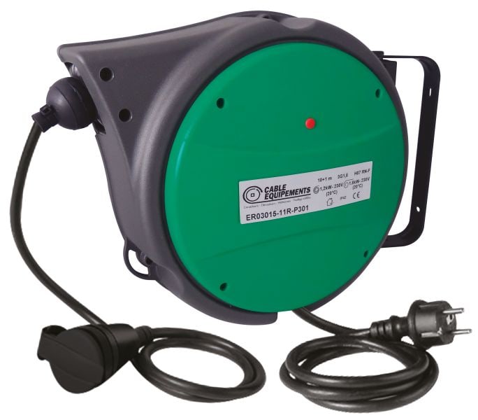CABLE EQUIPEMENTS - P301 Kabelaufwickler mit Aufrollautomatik - EURO Sortiment- 3 Jahre Garantie