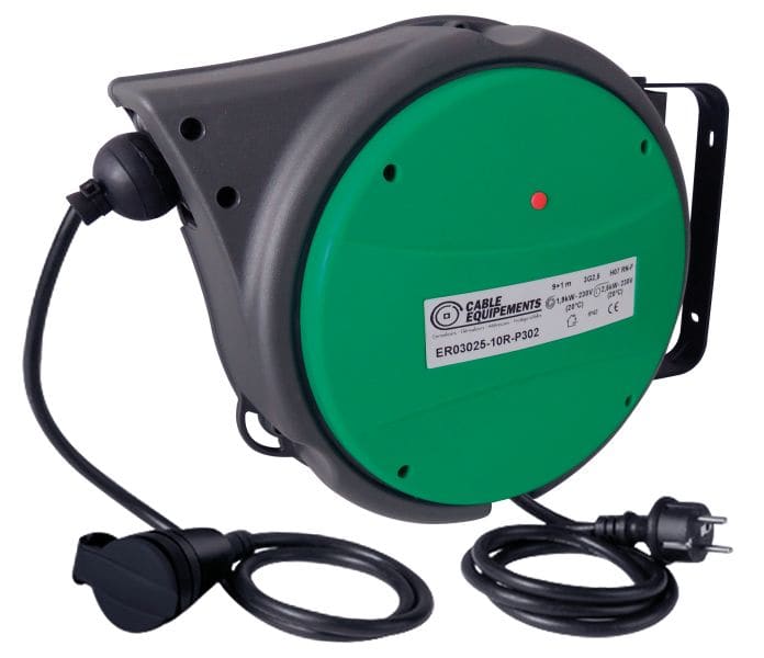 CABLE EQUIPEMENTS - P302 Kabelaufwickler mit Aufrollautomatik - EURO Sortiment- 3 Jahre Garantie