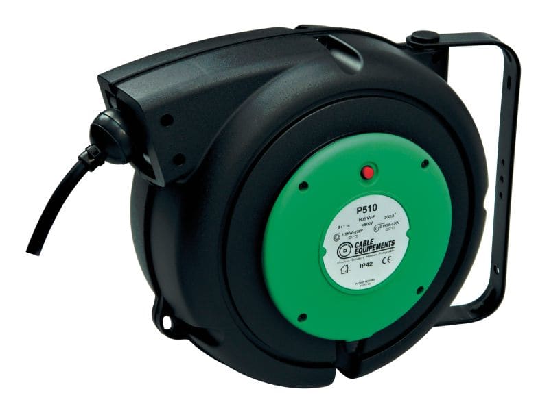 CABLE EQUIPEMENTS - Autom. Kabelaufroller PLT 500 - 9+1m 3G2,5² HO5VV-F - IP42 - Lösb.Arretierung