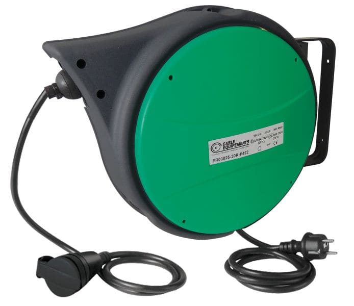 CABLE EQUIPEMENTS - P422 Kabelaufwickler mit Aufrollautomatik - EURO Sortiment- 3 Jahre Garantie