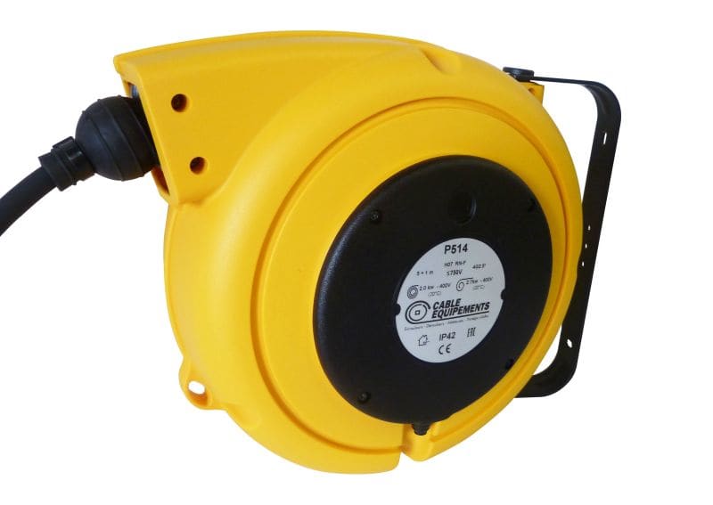 CABLE EQUIPEMENTS - Autom. Kabelaufroller PLT 500-5+1m 4G2,5² HO7RN-F - IP42-Lösb. Kabelarretierung