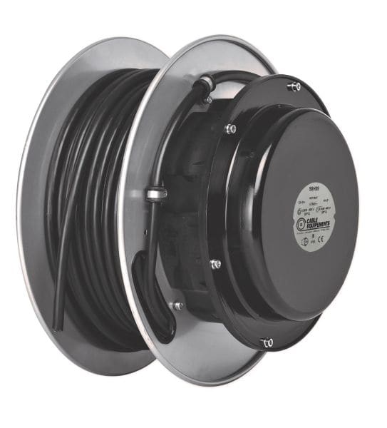 CABLE EQUIPEMENTS - Autom. Kabelaufroller Reihe STEEL800 H2- 53+2m 4G2,5² HO7RN-F - IP65 Kabelarret.