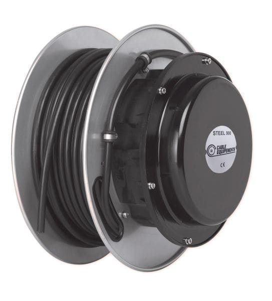 CABLE EQUIPEMENTS - S912 : Kabelaufwickler mit Aufrollautomatik STEEL 900 - 40m - 5G16² CF30.160.05