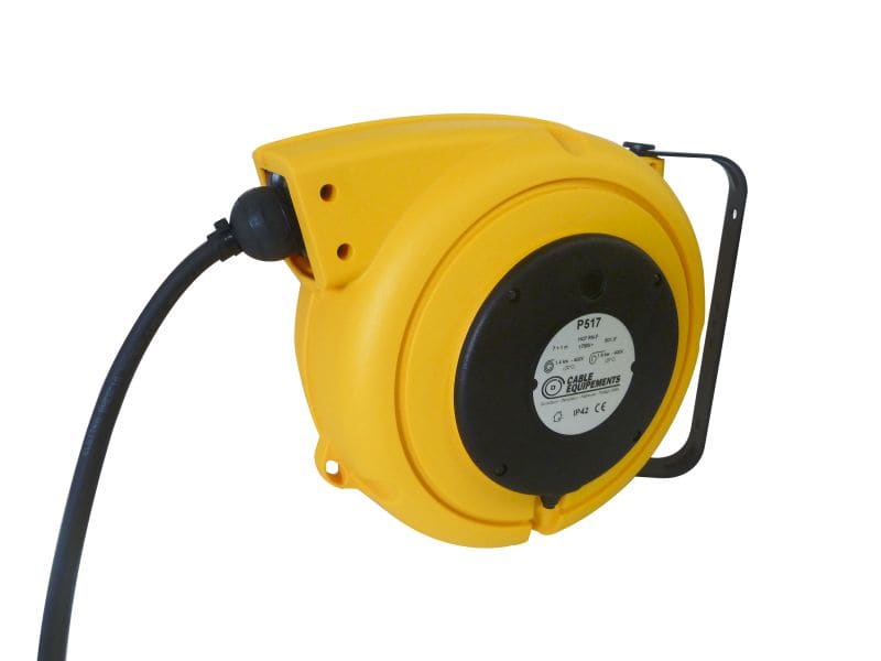 CABLE EQUIPEMENTS - Autom. Kabelaufroller PLT 500-7+1m 5G1,5² HO7RN-F-IP42 - Lösb. Kabelarretierung