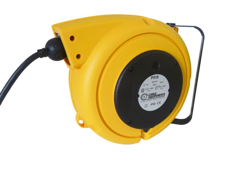 CABLE EQUIPEMENTS - Autom. Kabelaufroller PLT 500-8+1m 5G1,5² HO5VV-F-IP42 - Lösb. Kabelarretierung