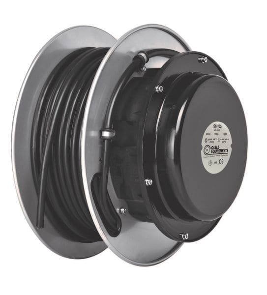 CABLE EQUIPEMENTS - Autom. Kabelaufroller Reihe STEEL800 H2- 53+2m 5G2,5² HO7RN-F - IP65 Kabellarr.