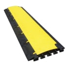 CABLE EQUIPEMENTS - BOA 17-6: Kabelbrücke für Fahrzeuge - 1m - 6 Kanäle Ø 17mm - Schwarz/Gelb