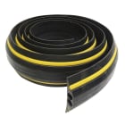 CABLE EQUIPEMENTS - VOLGA 2x23J: Kabelbrücke für Fahrzeuge - 5m - Schwarz/GELB - 2 Kanäle Ø 23mm