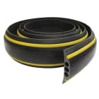 CABLE EQUIPEMENTS - VOLGA 3x23J: Kabelbrücke für Fahrzeuge - 2,50m - Schwarz/GELB - 3 Kanäle Ø 23mm