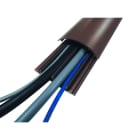 CABLE EQUIPEMENTS - PG12: Aufbodenkanal - braunes PVC - 2 m - 2 Kanäle Ø 12 mm