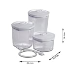 SOLIS - Vakuum-Frischhaltedosen 700/1400/2000ml +Vakuumierschlauch