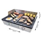 SOLIS - Tischgrill 2200W 2antihaftbesch.Grillpl. 2sep.Temp.Einst. Si