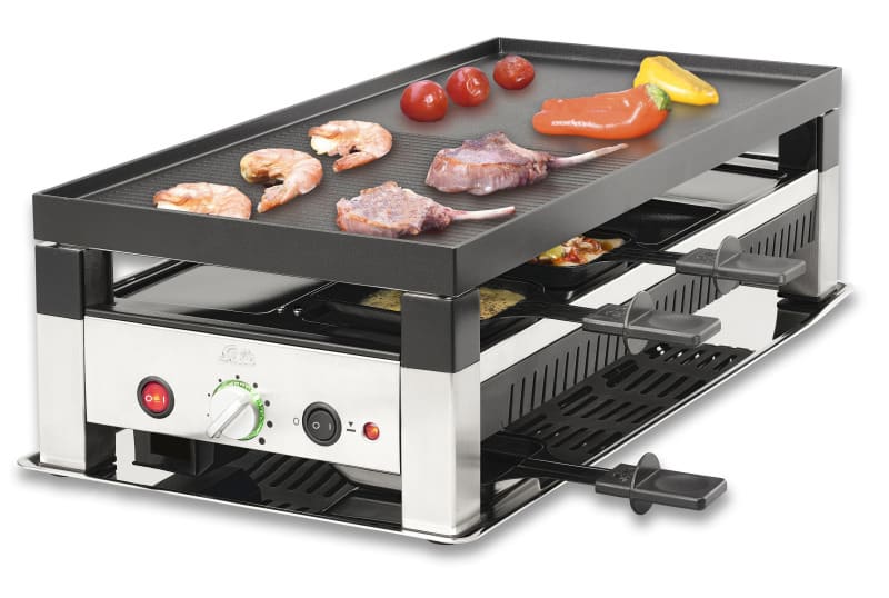SOLIS - Tischgrill 5in1 1400W Antihaft 8Pfännchen/4WokPfännch. gr