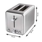 SOLIS - Toaster 2Scheiben 780-925W 6St. Auft. Aufw. si