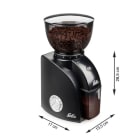 SOLIS - Kaffeemühle elektr. 135W 300g Edelstahl Kegelmahlwerk sw