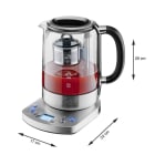 SOLIS - Wasser-u.Teekocher 2200W 1.7L Timer Temp. Warmhaltef. Glased