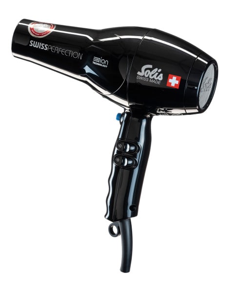 SOLIS - Haarfön 2300W 2Temp-/2Gebl. AC Ionen Kaltluft 2.8m sw