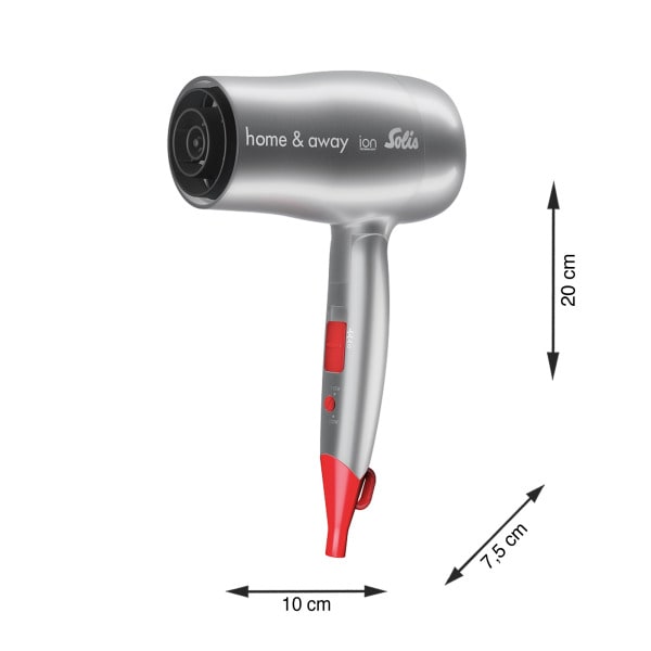 SOLIS - Reisehaarfön 1800W 3Temp-/2Gebl. Ion 1.8m Baby/Care si/rt
