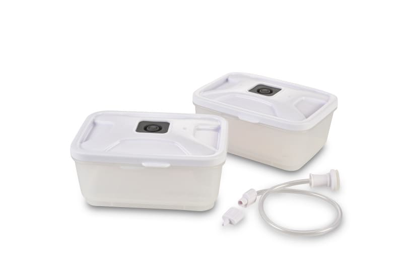 SOLIS - Vakuum-Lunchboxen 2x600ml + Vakuumierschlauch