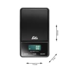 SOLIS - Küchenwaage b.650g 0.1gTeilung Tara LCD sw