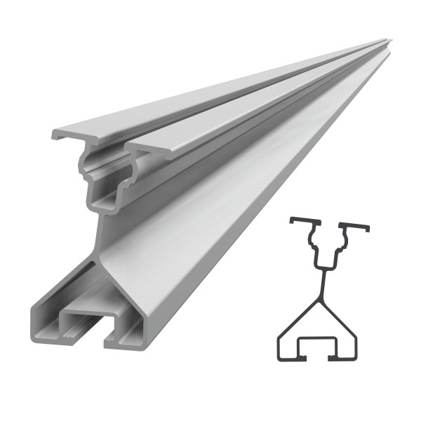 SL RACK - Modultragschiene mit 7° Neigung RAIL 7 unten - 4750 mm