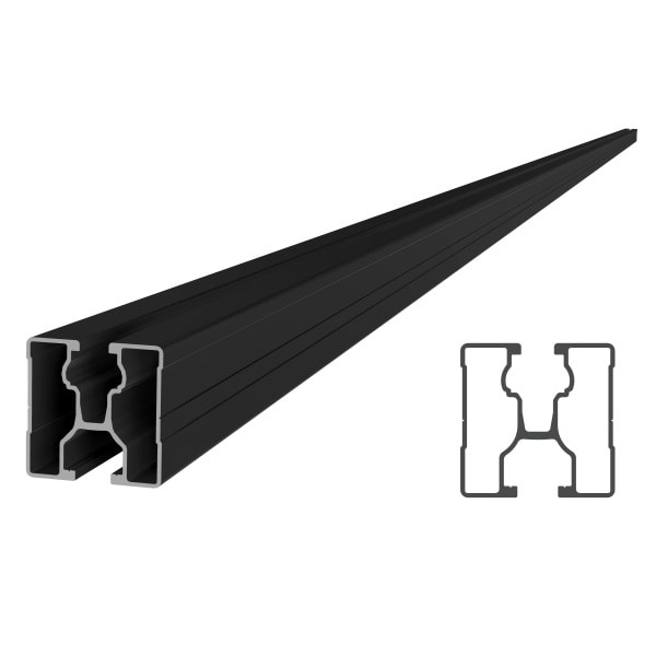 SL RACK - Modultragschiene 40x40 mm - 4750 mm,schwarz eloxiert RAIL 40