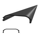 SL RACK - Fassadensystem Abdeckprofil - 4575 mm, schwarz eloxiert