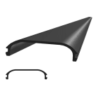 SL RACK - Fassadensystem Abdeckprofil - 1790 mm, schwarz eloxiert