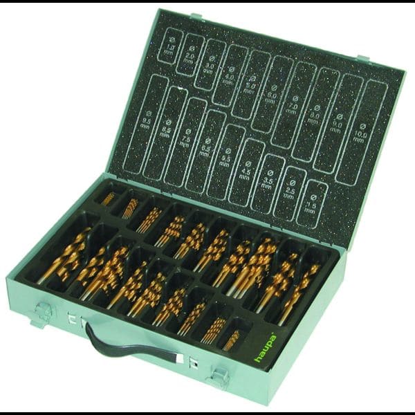 HAUPA - HSS Spiralbohrersortiment TIN 170-tlg.