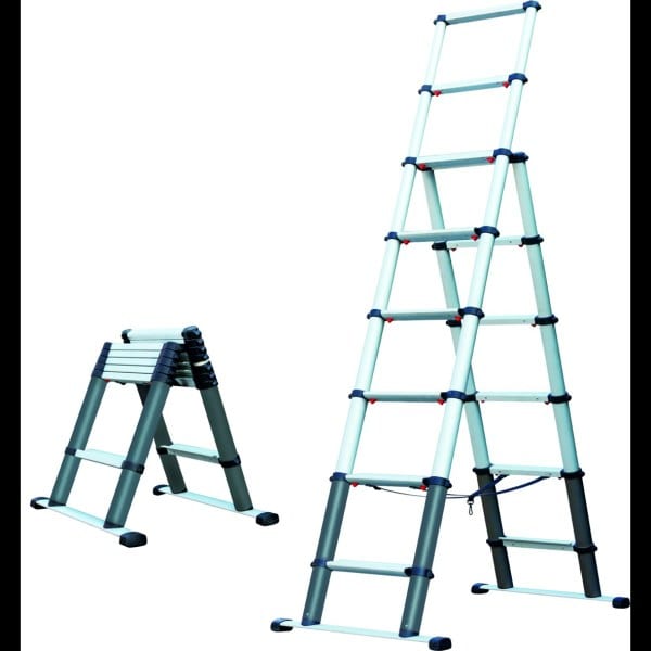HAUPA - Aluminium Teleskop Stehleiter 2,3 m