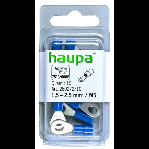 HAUPA - Ringkabelschuh blau isoliert 1,5-2,5 M5 PVC