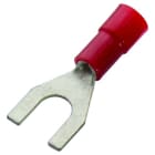 HAUPA - Gabelkabelschuh rot isoliert 0,5-1,0 M4 PVC