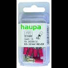 HAUPA - Flachsteckhülse rot isoliert 0,5-1,0/6,3x0,8 PVC
