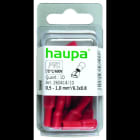 HAUPA - Flachsteckhülse rot vollisoliert 0,5-1,0/6,3x0,8 PVC
