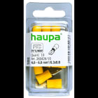 HAUPA - Flachstecker gelb isoliert 4,0-6,0/0,8x6,3x0,8 PVC