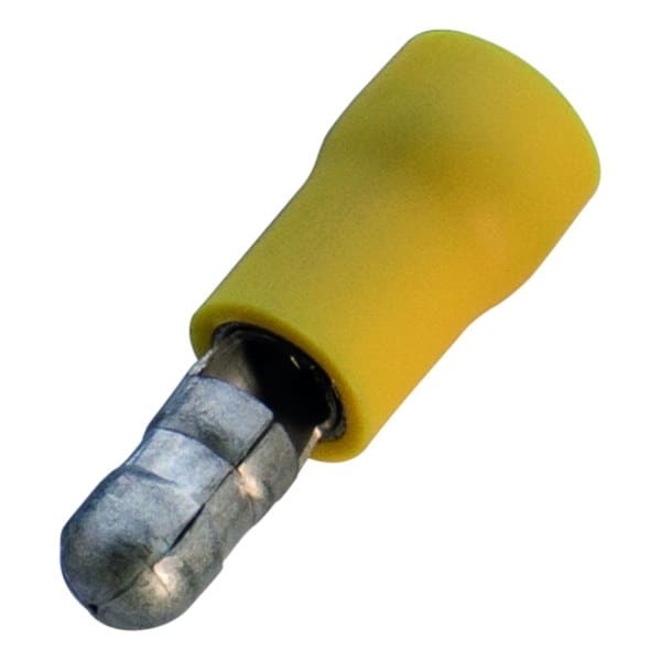HAUPA - Rundstecker gelb isoliert 4,0-6,0/5 mm Nylon