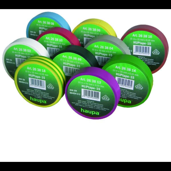 HAUPA - VDE Isolierband 19 mm x 20 m Rainbow pack 10 Rollen