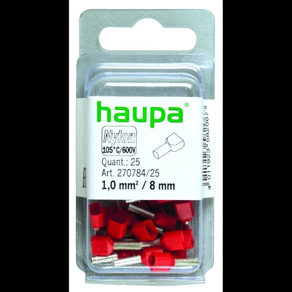 HAUPA - Twin-Aderendhülse 1/8 rot