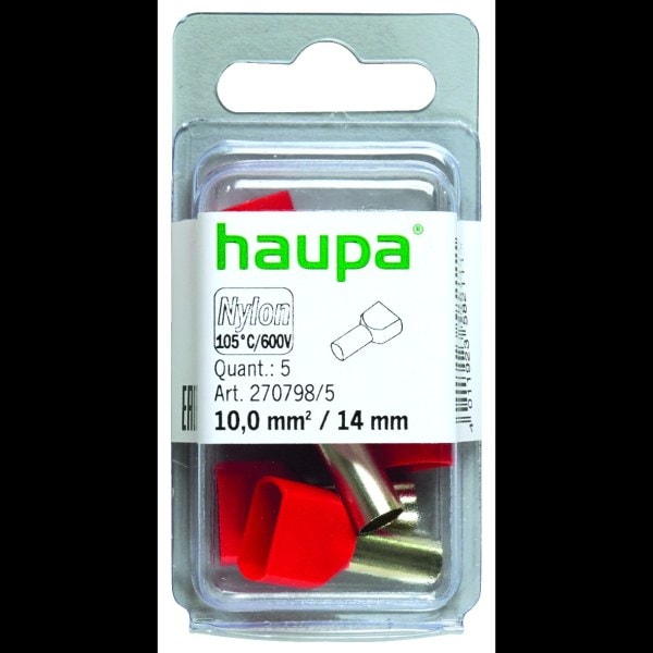 HAUPA - Twin-Aderendhülse 10/14 rot