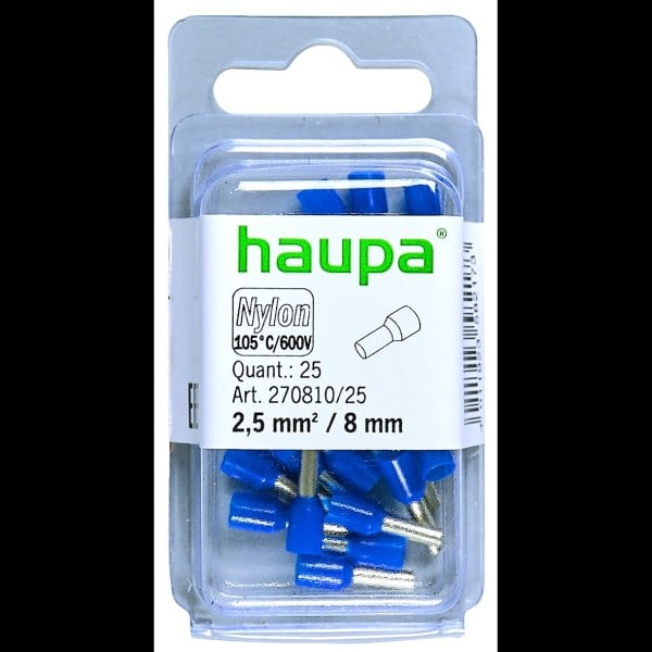 HAUPA - isolierte Aderendhülse 2,5/8 blau