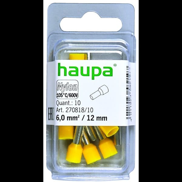 HAUPA - isolierte Aderendhülse 6/12 gelb