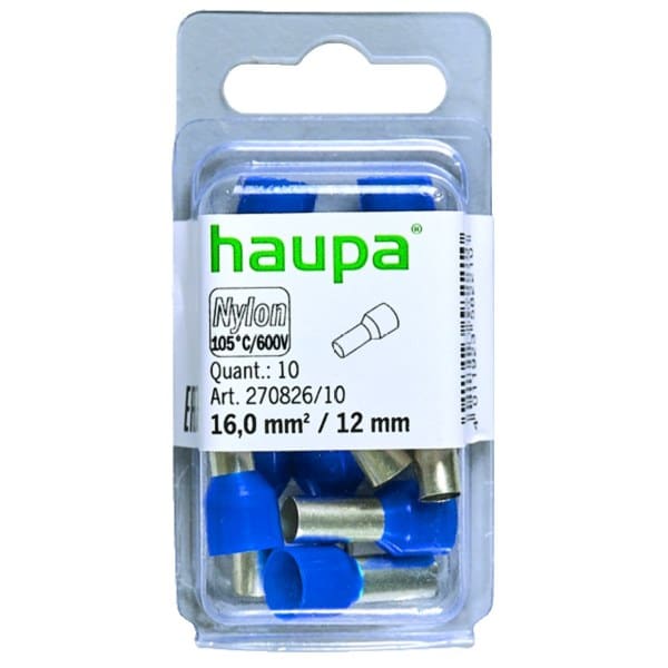 HAUPA - isolierte Aderendhülse 16/12 blau