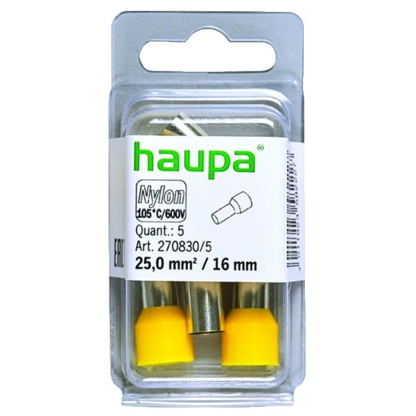 HAUPA - isolierte Aderendhülse 25/16 gelb